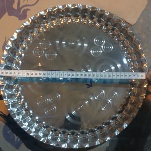 سینی لب کنگره استیل سایز 40(قطر 36)فروش 30 عددی