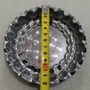 سینی لب کنگره استیل قطر 12فروش 50 عددی